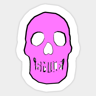 Pink Skull Smile Sticker